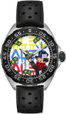 Tag Heuer Formula 1 Alec Monopoly Edisi Khusus Jam Tangan Tali Karet Hitam untuk Pria - WAZ1119.FT8023