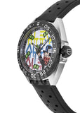 Tag Heuer Formula 1 Alec Monopoly Edisi Khusus Jam Tangan Tali Karet Hitam untuk Pria - WAZ1119.FT8023