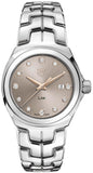 Tag Heuer Link Quartz Brown Dial Silver Steel Strap Watch for Women - WBC131E.BA0649