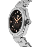 Tag Heuer Link Quartz Black Dial Silver Steel Strap Watch for Women - WBC131F.BA0649