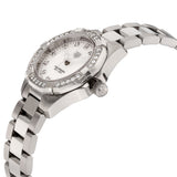 Tag Heuer Aquaracer Diamonds Mother of Pearl White Dial Silver Steel Strap Watch for Women - WBD131C.BA0748