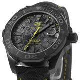 Tag Heuer Aquaracer Calibre 5 Black NATO Strap Carbon Dial Watch untuk Pria - WBD218B.FC6446