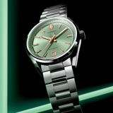 Tag Heuer Carrera Date Automatic 18K Green Dial Silver Steel Strap Watch for Women - WBN2312.BA0001