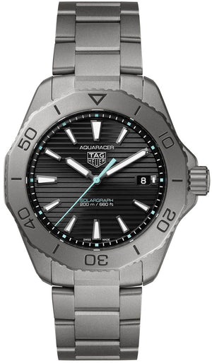 Tag Heuer Aquaracer Professional 200 Solargraph Quartz Black Dial Silver Steel Strap Watch for Men - WBP1180.BF0000