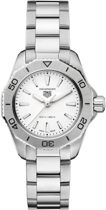 Tag Heuer Aquaracer Professional 200 Quartz White Dial Silver Steel Strap Watch for Women - WBP1411.BA0622
