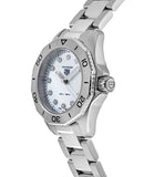 Tag Heuer Aquaracer Professional 200 Quartz Diamond Mother of Pearl Dial Silver Steel Strap Watch for Women - WBP1416.BA0622