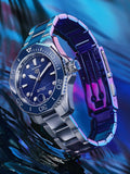 Tag Heuer Aquaracer Professional 300 Automatic Diamonds Blue Dial Silver Steel Strap Watch for Women - WBP231B.BA0618