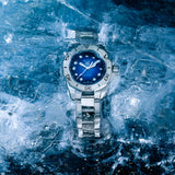 Tag Heuer Aquaracer Professional 200 Automatic Diamond Blue Dial Silver Steel Strap Watch for Women - WBP2411.BA0622