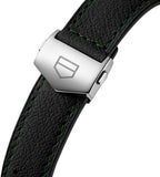 Tag Heuer Formula 1 Kaliber 16 Kronograf Otomatis Jam Tangan Tali Kulit Hitam Dial Hijau untuk Pria - CAZ2016.FC6473