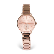 Michael Kors Portia Analog Quartz Rose Gold Dial Rose Gold Steel Strap Watch For Women - MK3839