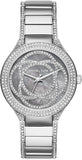 Michael Kors Kerry Mother of Pearl Dial Silver Strap Watch for Women - MK3480