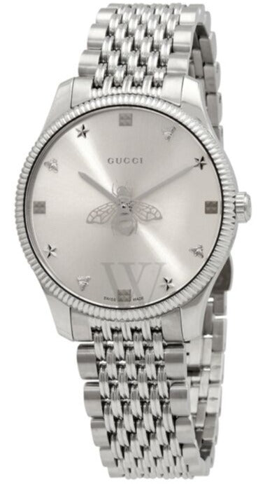 ☆GUCCI☆ G-Timeless 36 レディースウォッチ BEE♪ Gucci G-Timeless with Bee Motif Pink Dial and Stainless