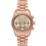 Michael Kors Bradshaw Chronograph Rose Gold Dial Rose Gold Steel Strap Watch for Women - MK5799