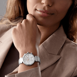Hugo Boss Flawless Chronograph Silver Dial Silver Steel Strap Watch for Women - 1502530