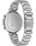 Hugo Boss Flawless Chronograph Silver Dial Silver Steel Strap Watch for Women - 1502530