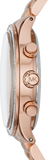 Michael Kors Brinkley Rose Gold Dial Rose Gold Steel Strap Watch for Women - MK6204
