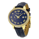 Michael Kors Whitley Quartz Blue Dial Blue Leather Strap Watch For Women - MK2429