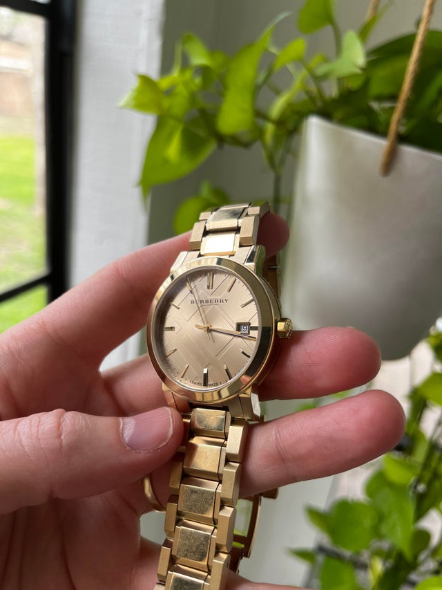 BURBERRY The City BU9226 クォーツ ゴールド 稼動品 Burberry Ladies Watch The Classic City 26mm Diamond Yellow Gold