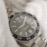 Tag Heuer Formula 1 Kaliber 5 Kronograf Antrasit Dial Jam Tangan Tali Baja Perak untuk Pria - WAZ2011.BA0842