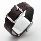 Calvin Klein Window Silver Dial Brown Leather Strap Watch for Women - K2M23126