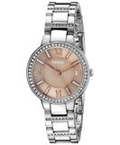 Fossil Virginia Taupe Dial Silver Steel Strap Watch for Women - ES4147