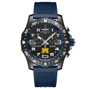 Breitling Endurance Pro University Black Dial Blue Rubber Strap Watch for Men - X823101C1B1S1