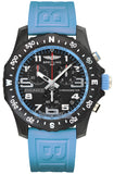 Breitling Endurance Pro Black Dial Light Blue Rubber Strap Watch for Men - X82310281B1S1