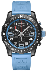 Breitling Endurance Pro Black Dial Light Blue Rubber Strap Watch for Men - X82310281B1S1