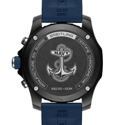 Breitling Endurance Pro United States Naval Academy Black Dial Blue Rubber Strap Watch for Men - X823103C1B1S1