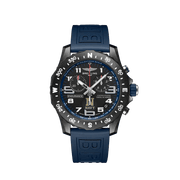 Breitling Endurance Pro United States Naval Academy Black Dial Blue Rubber Strap Watch for Men - X823103C1B1S1