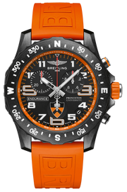 Breitling Endurance Pro Princeton University Edition Black Dial Orange Rubber Strap Watch for Men - X823104C1B1S1