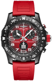 Breitling Endurance Pro Ironman Red Dial Red Rubber Strap Watch for Men - X823109A1K1S1