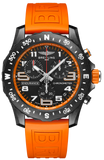 Breitling Endurance Pro Black Dial Orange Rubber Strap Watch for Men - X82310A51B1S1