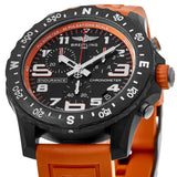 Breitling Endurance Pro Black Dial Orange Rubber Strap Watch for Men - X82310A51B1S1