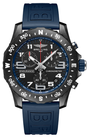 Breitling Endurance Pro Black Dial Blue Rubber Strap Watch for Men - X82310D51B1S1
