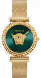 Versace Palazzo Empire Greca Green Dial Gold Mesh Bracelet Watch for Women - VEDV00819