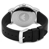 Emporio Armani Classic Quartz Black Dial Black Leather Strap Watch For Men - AR1692