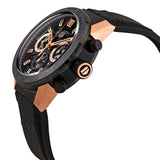 Tag Heuer Carrera Automatic Chronograph Steel & Gold Dial Black Leather Strap Watch for Men - CBG2050.FC6426