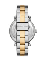 Michael Kors Analog Blue Dial Two Tone Steel Strap Watch for Women - MKO1049