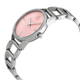 Calvin Klein Stately Pink Mother of Pearl Dial Silver Steel Strap Watch for Women - K3G2312E