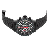 Tag Heuer Carrera Chronograph Steel & Ceramic Black Dial Black Rubber Strap Watch for Men - CBG2090.FT6145