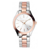 Michael Kors Runway White Dial Two Tone Stainless Steel Strp Watch for Women - MK3204A