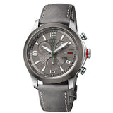 Gucci G Timeless Chronograph Grey Dial Grey Leather Strap Watch For Men - YA126242