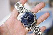 Gucci G Timeless Blue Dial Silver Steel Strap Watch For Men - YA126316