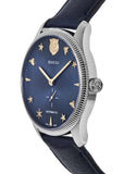 Gucci G Timeless Automatic Blue Dial Black Leather Strap Watch For Men - YA126347