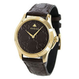 Gucci G Timeless Quartz Brown Dial Brown Leather Strap Watch for Men - YA1264035