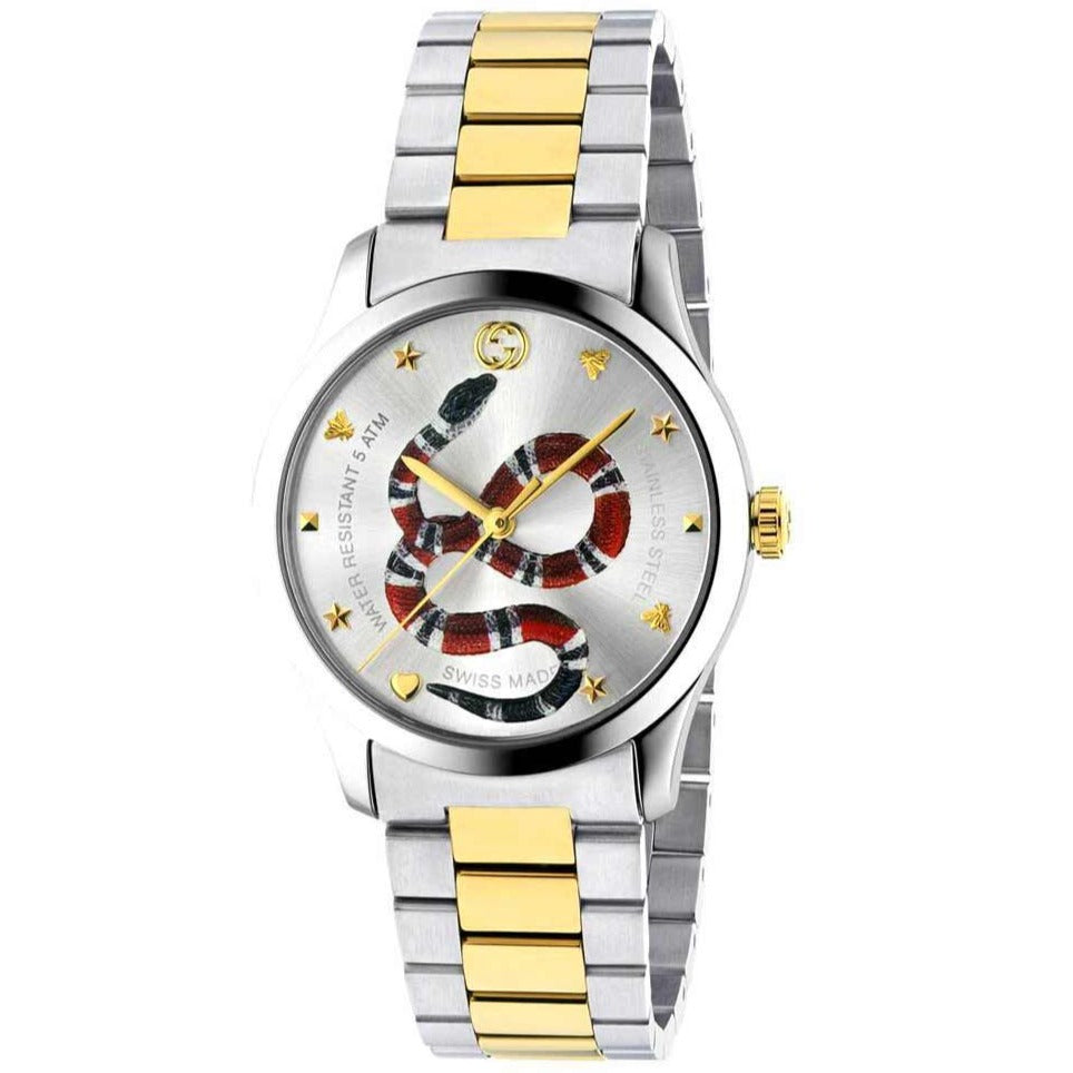 Gucci G Timeless Quartz Silver Dial Silver Steel Strap Watch  display picture 3