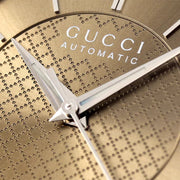Gucci G Timeless Automatic Brown Dial Silver Steel Strap Watch For Women - YA126431A