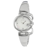 Gucci Guccissima Diamonds Mother of Pearl Dial Silver Steel Strap Watch For Women - YA134504