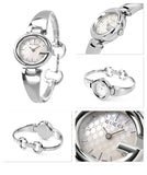 Gucci Guccissima Quartz Silver Dial Silver Steel Strap Watch For Women - YA134511